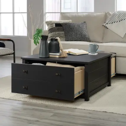 Angle. Sauder - Cottage Road Storage Coffee Table - Brown.