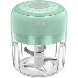 PARKER SLATER - Electric mini vegetable chopper with USB, ideal for garlic, onion, chili, tomato, meat, and more - Green