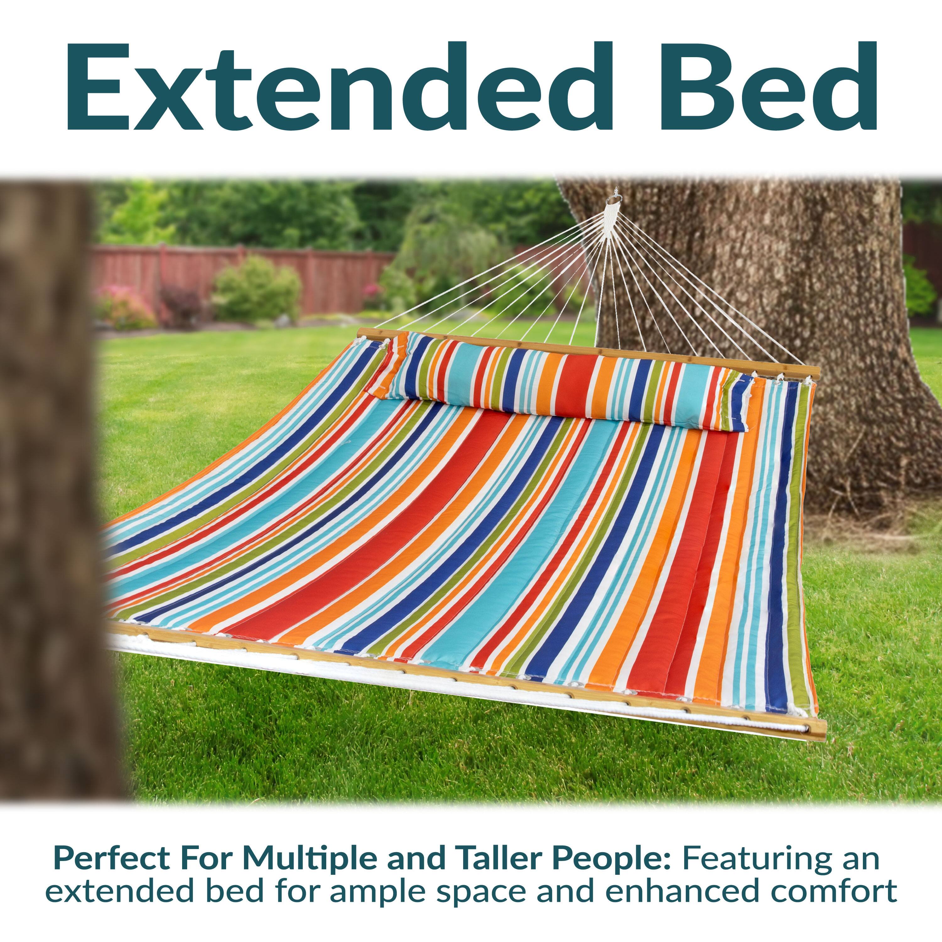 Extended Bed

Perfect For Multiple and Taller People: Featuring an extended bed for ample space and enhanced comfort