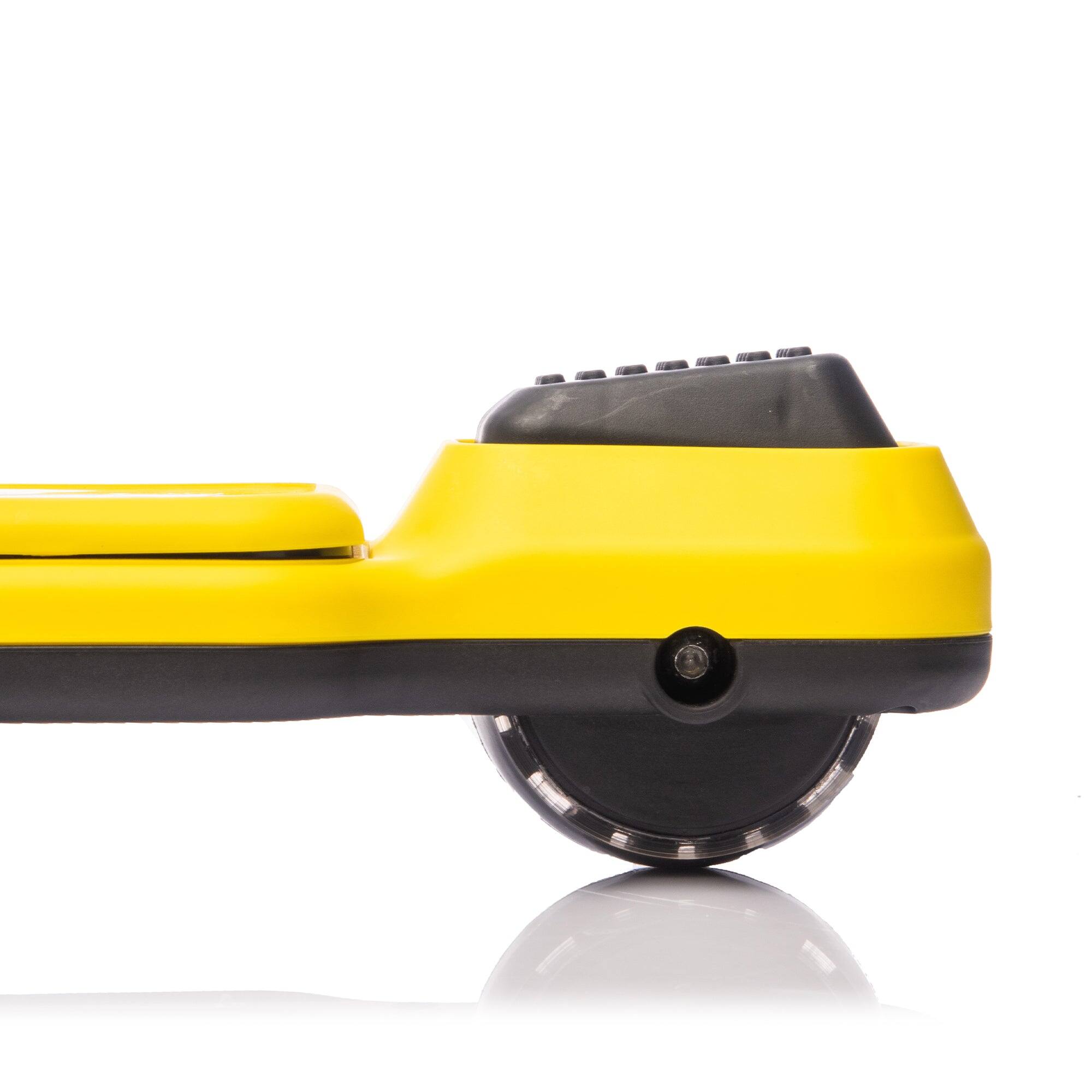 Alt View 4. Boyel Living - 3+ Yellow children's three wheeled scooter with PU flashing wheels - Yellow.