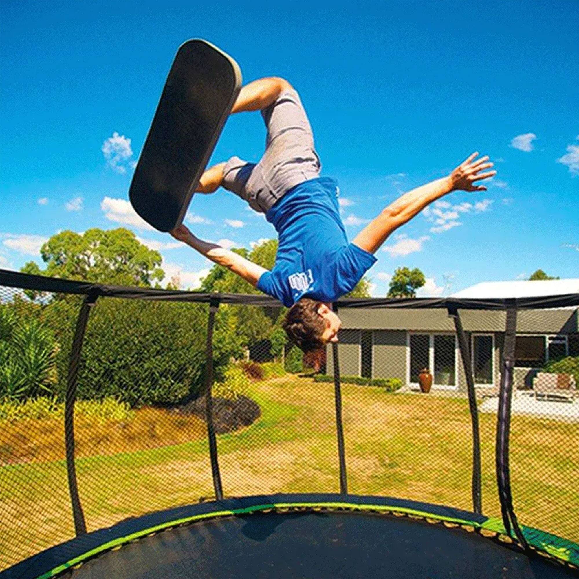 Alt View 4. Jumpflex - JumpFlex Trampoline Bounce Board FLEXBOARD, for Skateboard & Snowboard Practice - Black/Green.