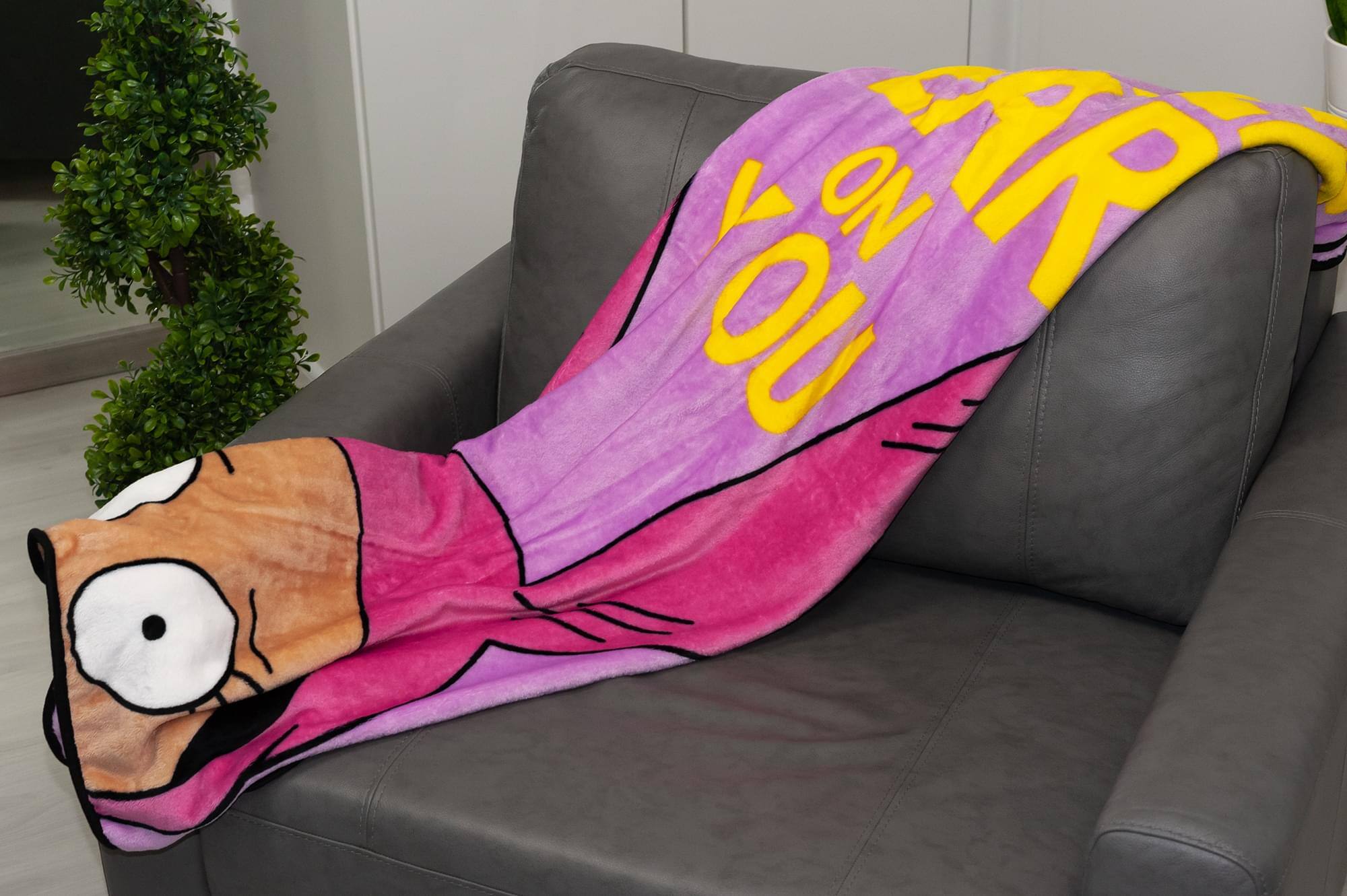 Alt View 4. Surreal Entertainment - Bob's Burgers Louise Throw Blanket | I Smell Fear On You | 64 x 44 Inches - Purple.