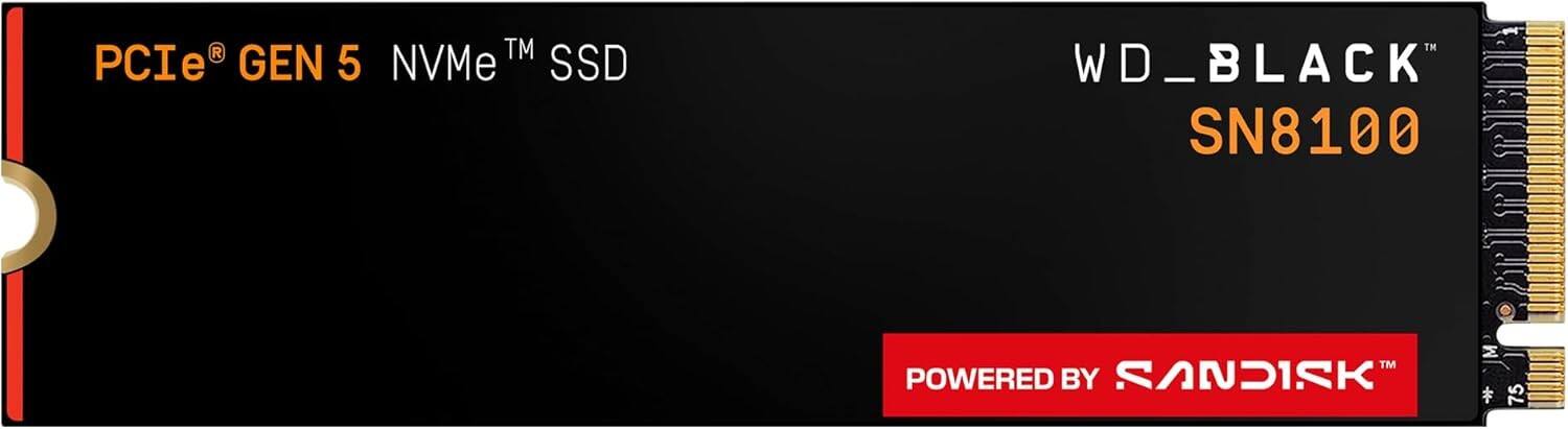 PCIe® GEN 5 NVMe™ SSD  
WD_BLACK™ SN8100  
POWERED BY SANDISK™