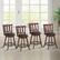 Alt View 1. Costway - Costway Set of 4 25" Swivel Bar stool Leather Padded Dining Kitchen Pub Bistro Chair - Nut-brown.
