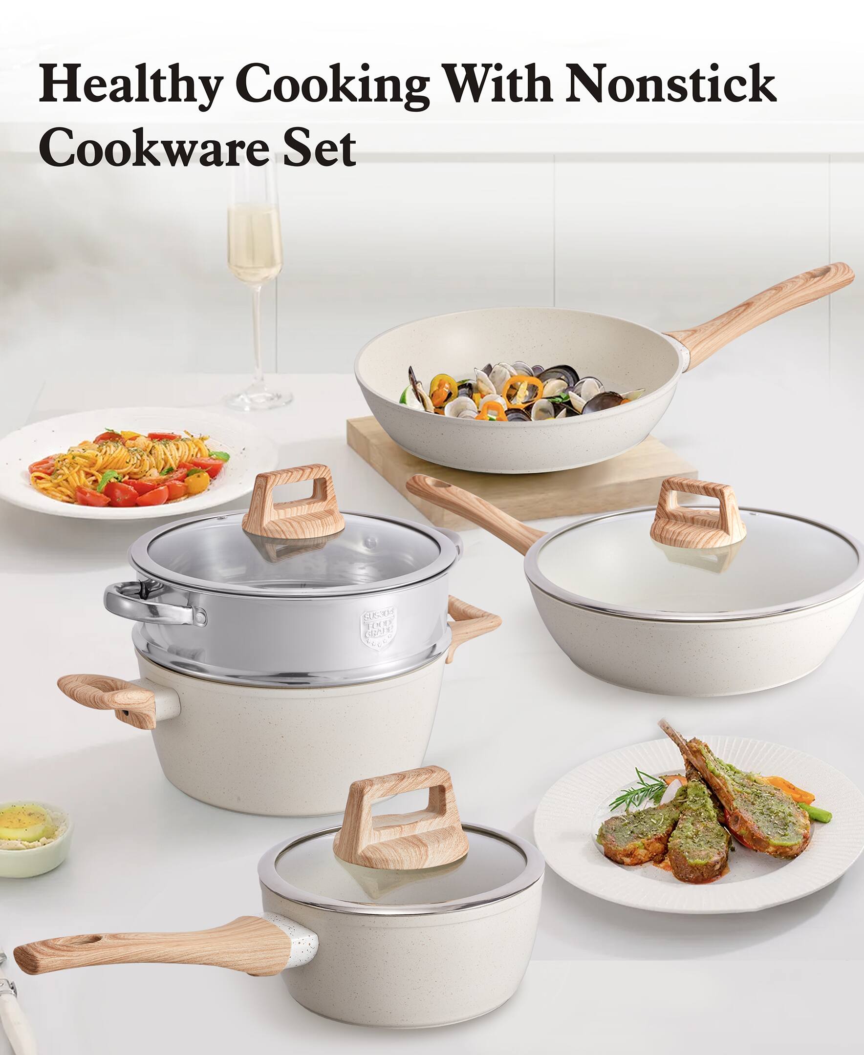 Healthy Cooking With Nonstick Cookware Set