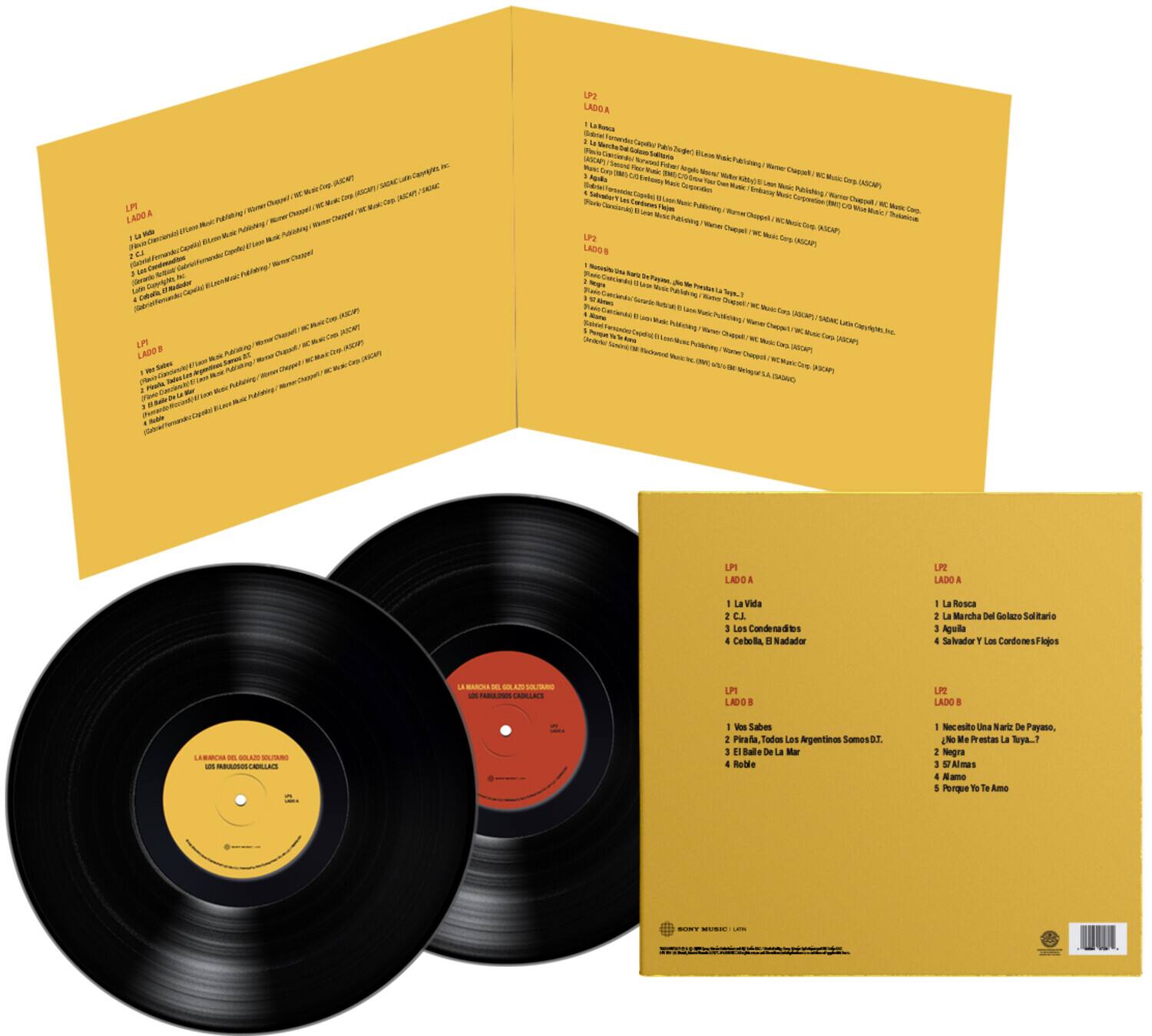 LP1  
LADO A  
1. La Vida  
2. Los Condenados  
3. Cebolla, El Nadador  

LP1  
LADO B  
1. No Sabes  
2. Pírate, Toca Los Argentinos Somos D.7  
3. Baila De La Mar  
4. No Me  

LP2  
LADO A  
1. La Rosa  
2. Del Golpe Soterrario  
3. Agua  
4. Salvar Y Luchar Contra El Fuego  

LP2  
LADO B  
1. Necesito Una Vida De Pago,  
2. Negra  
3. 37/16 M  
4. Porque No Te Amo  

SONY MUSIC LATIN  
© 2002 SONY MUSIC ENTERTAINMENT S.A.  
© 2002 SONY MUSIC ENTERTAINMENT S.A.  
© 2002 SONY MUSIC ENTERTAINMENT S.A.  
© 2002 SONY MUSIC ENTERTAINMENT S.A.  
© 2002 SONY MUSIC ENTERTAINMENT S.A.  
© 2002 SONY