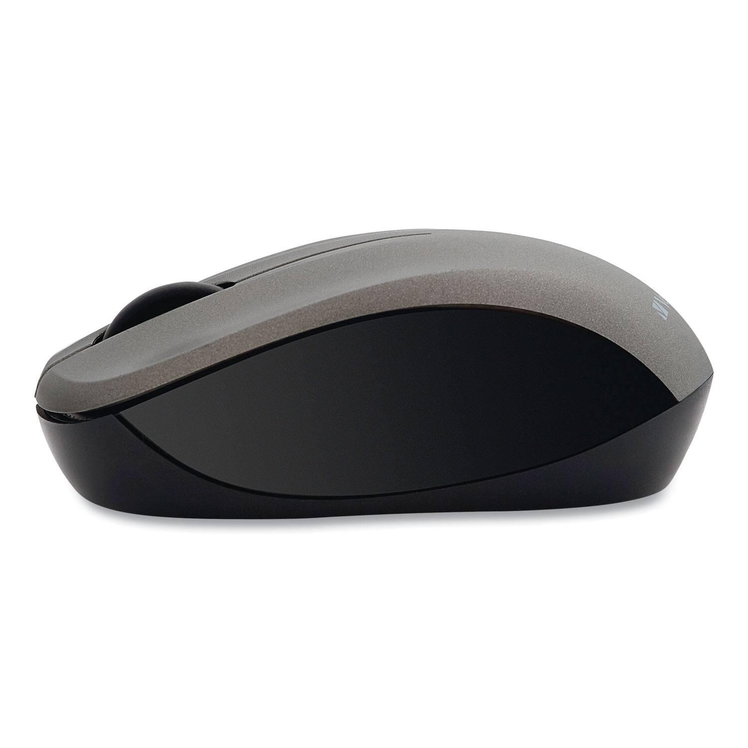 Alt View 4. Verbatim - 99769 2.4 GHz Frequency/32.8 ft Wireless Range Left/Right Hand Use Silent Wireless Blue LED Mouse - Graphite - Graphite.