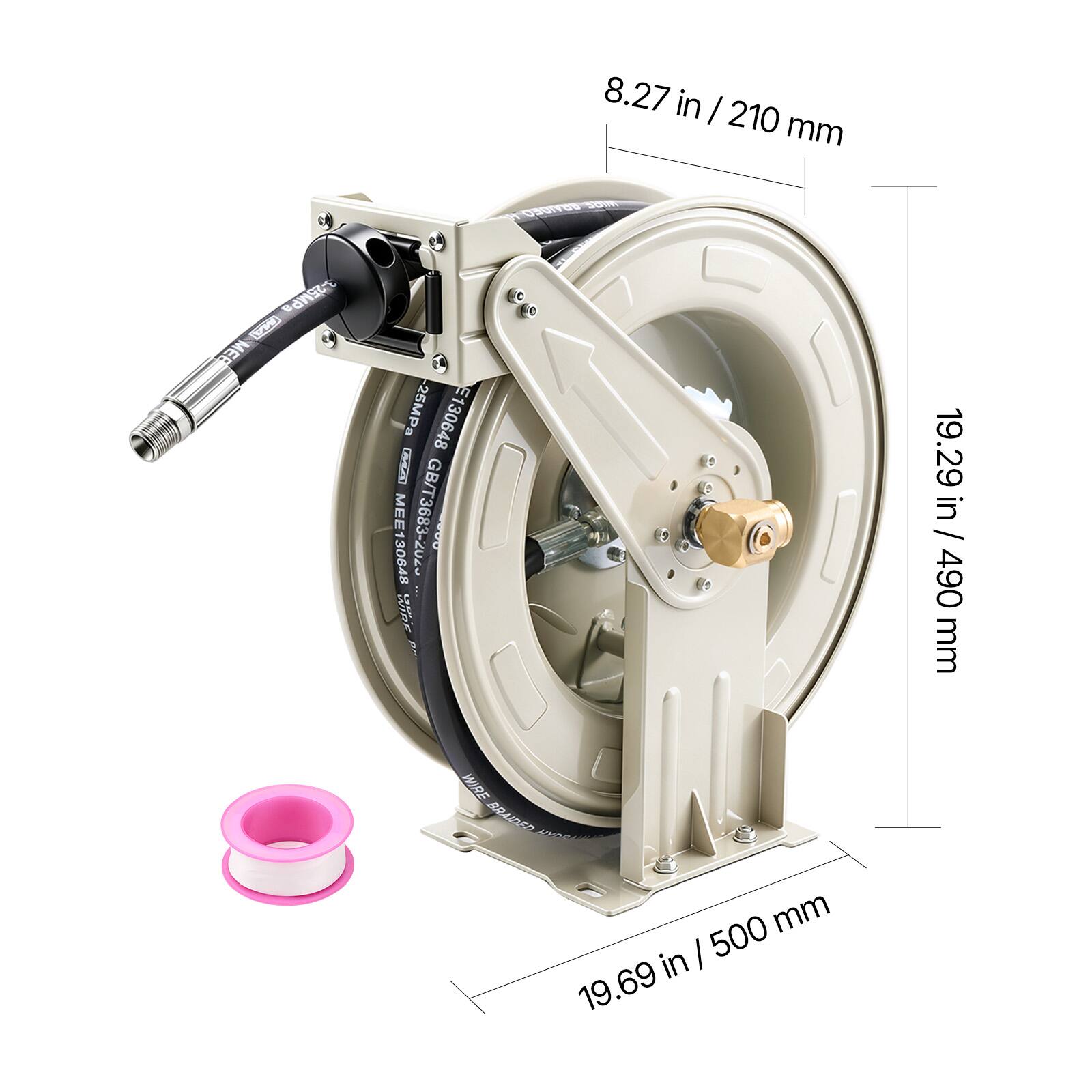 8.27 in / 210 mm  
325MP (PAD MEE -25MPa E130648 ICHO MEE130648 GB/T3683-204)  
19.29 in / 490 mm  
WIRE BRAIDED  
19.69 in / 500 mm