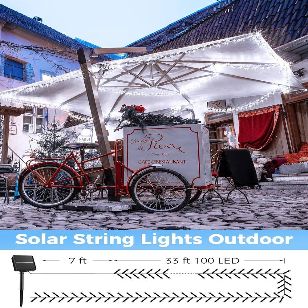 DEPO USTA NAITUS  
Chocolopi Penre de Since 1957  
CAFE RESTAURANT  
Solar String Lights Outdoor  
7 ft 33 ft 100 LED