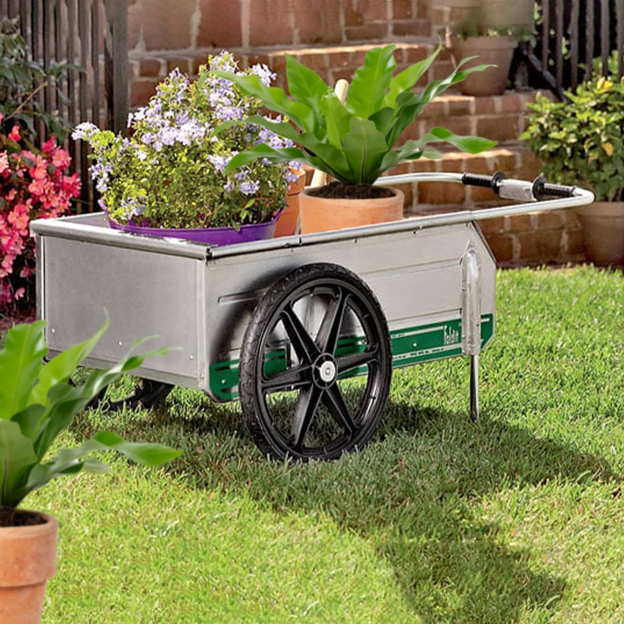 Alt View 4. Tipke Manufacturing Company - Tipke Manufacturing Company Foldit Do It All Aluminum Folding Cart, Green Stripe - Silver.