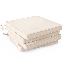Costway - 20" Patio Cushion Set of 4 with Breathable & Fade-resistant Olefin Fabric Cover - Beige