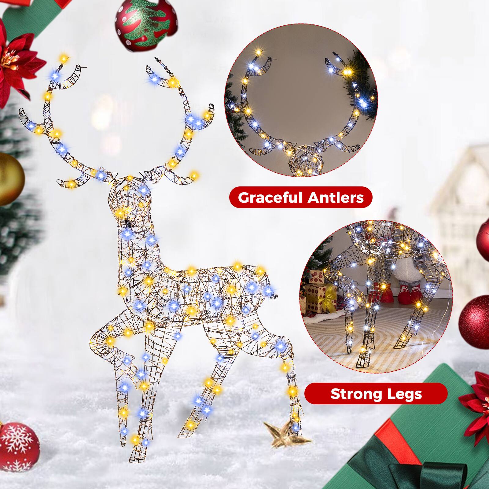 Graceful Antlers  
Strong Legs