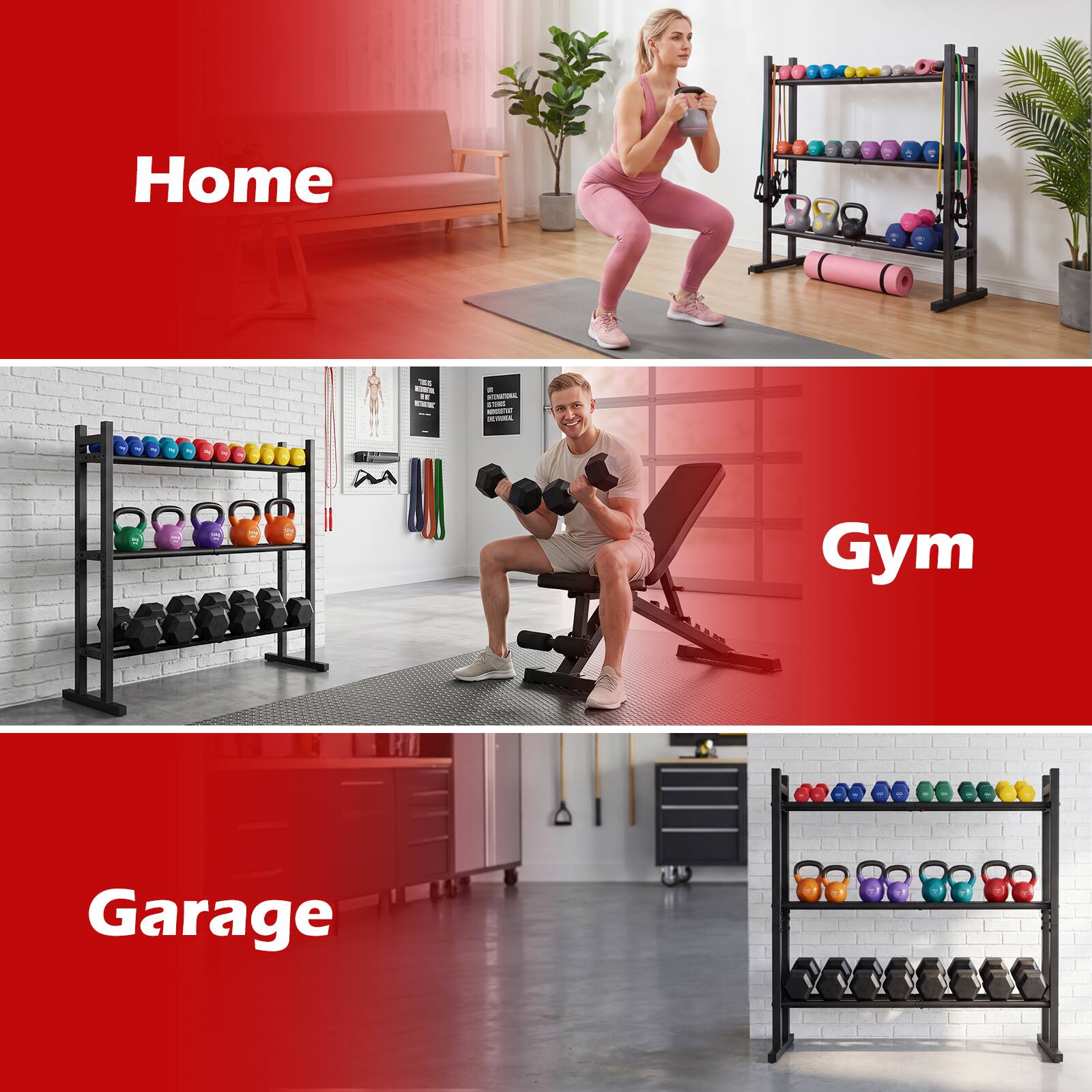 Home  
Gym  
Garage