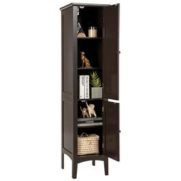 Ecooso - Freestanding Bathroom Storage Cabinet for Kitchen, Living Room, and Multipurpose Use - Brown