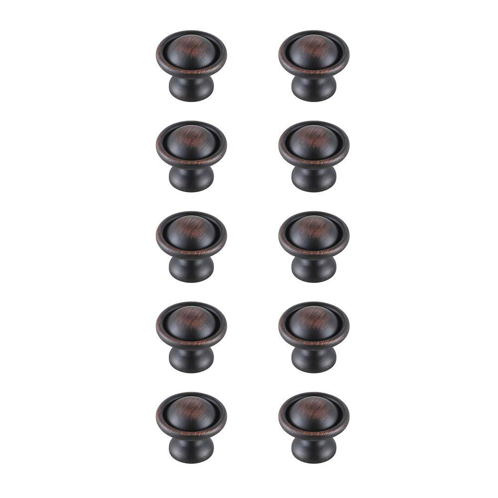 Alt View 2. Elegant Decor - Kadea 1.2" Diameter Oil-rubbed Bronze Mushroom Knob Multipack (Set of 10) - Oil-Rubbed Bronze.