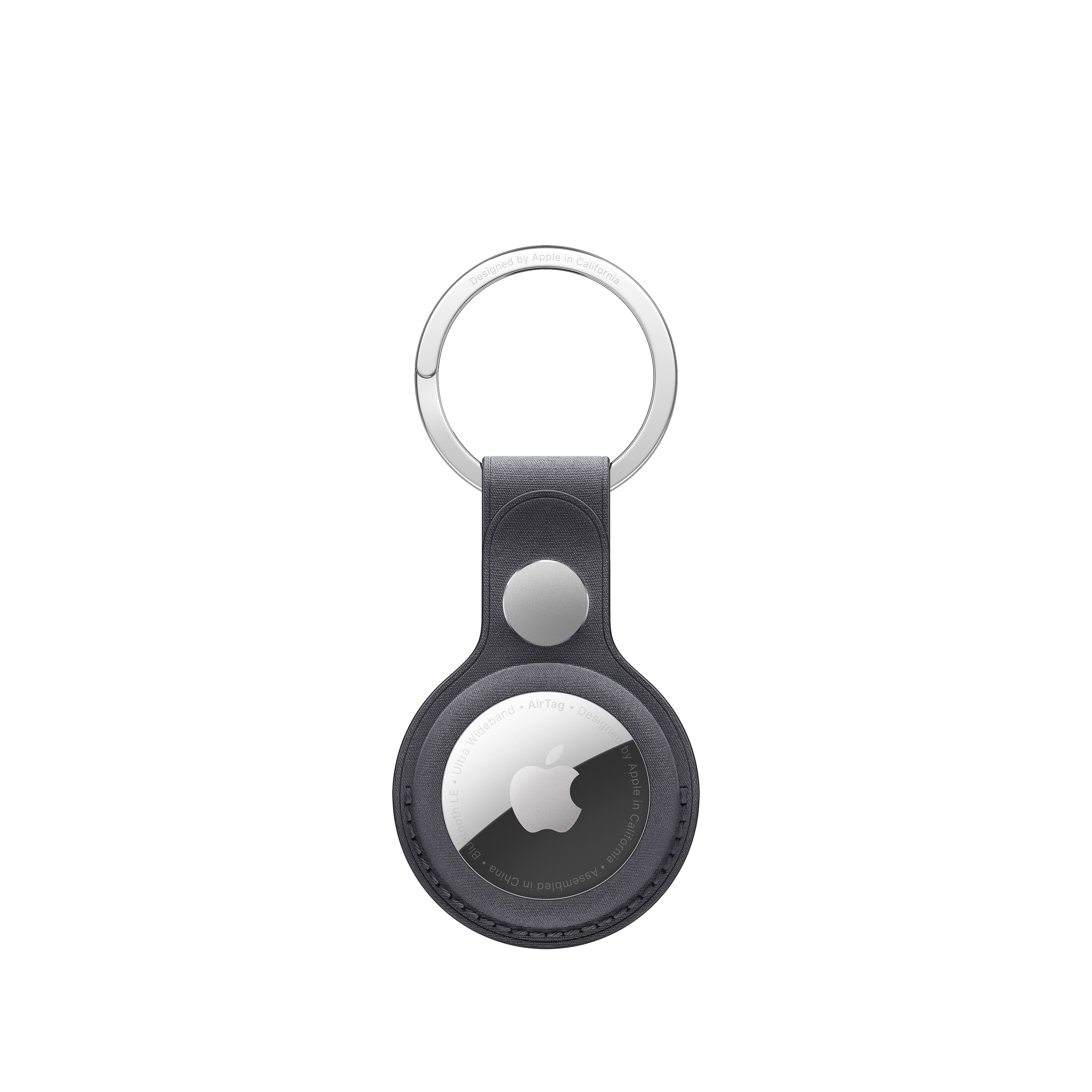Apple - AirTag FineWoven Key Ring - Black - Front_Zoom