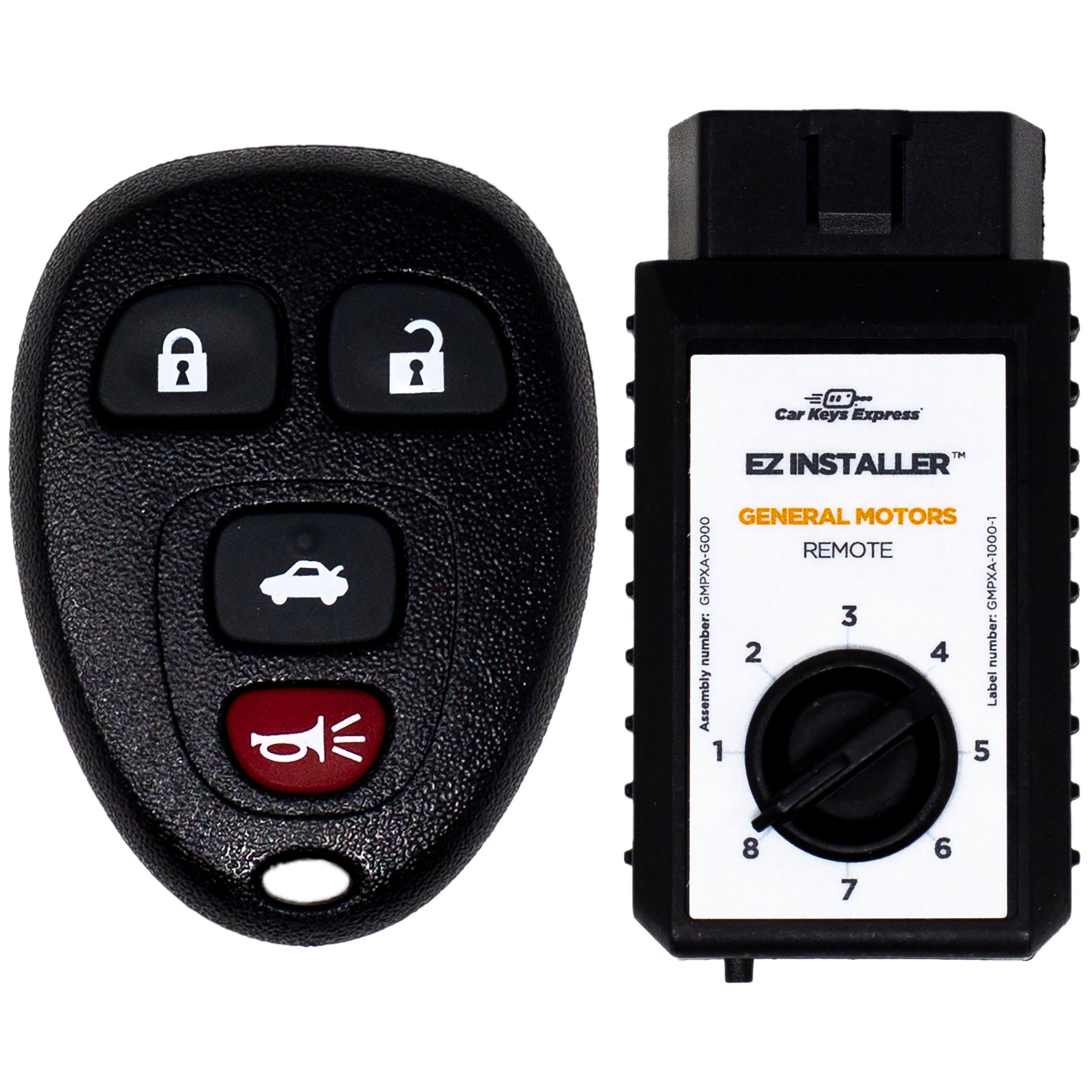 - Car Keys Express EZ INSTALLER GENERAL MOTORS REMOTE GMPXA-GOOO GMPXA-1000-1

3 number: 2
4 number: Assembly Label 1 5 8 7 6