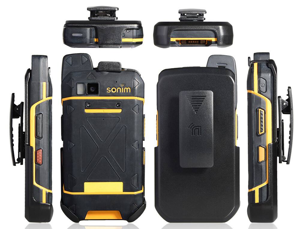 Alt View 6. Nakedcellphone - Holster Case for Sonim XP7 Phone (XP7700) - Ratchet Belt Clip - Black.