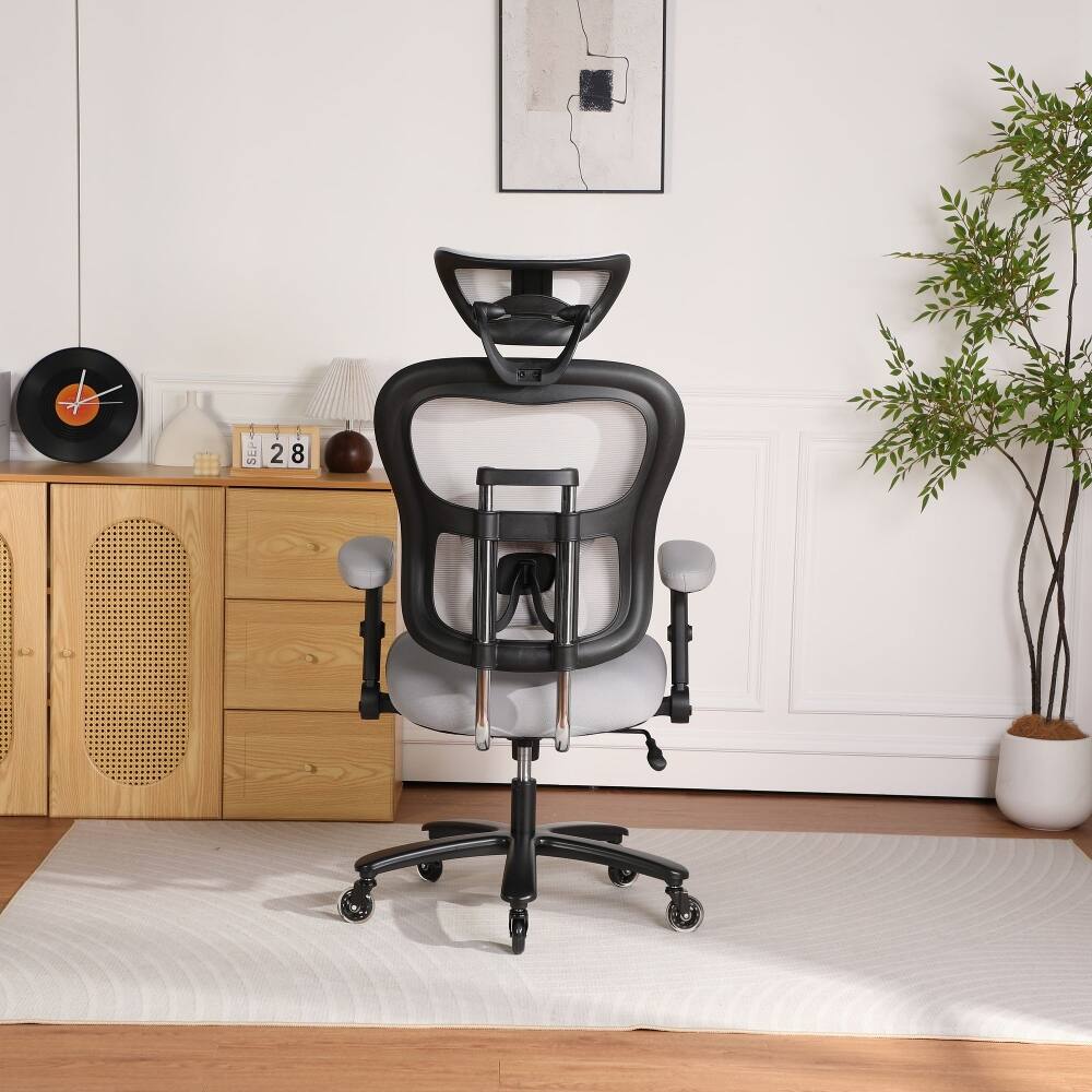 Alt View 3. Loheer - Loheer Big and Tall Office Chair Ergonomic Gaming Chair Grey - Grey.