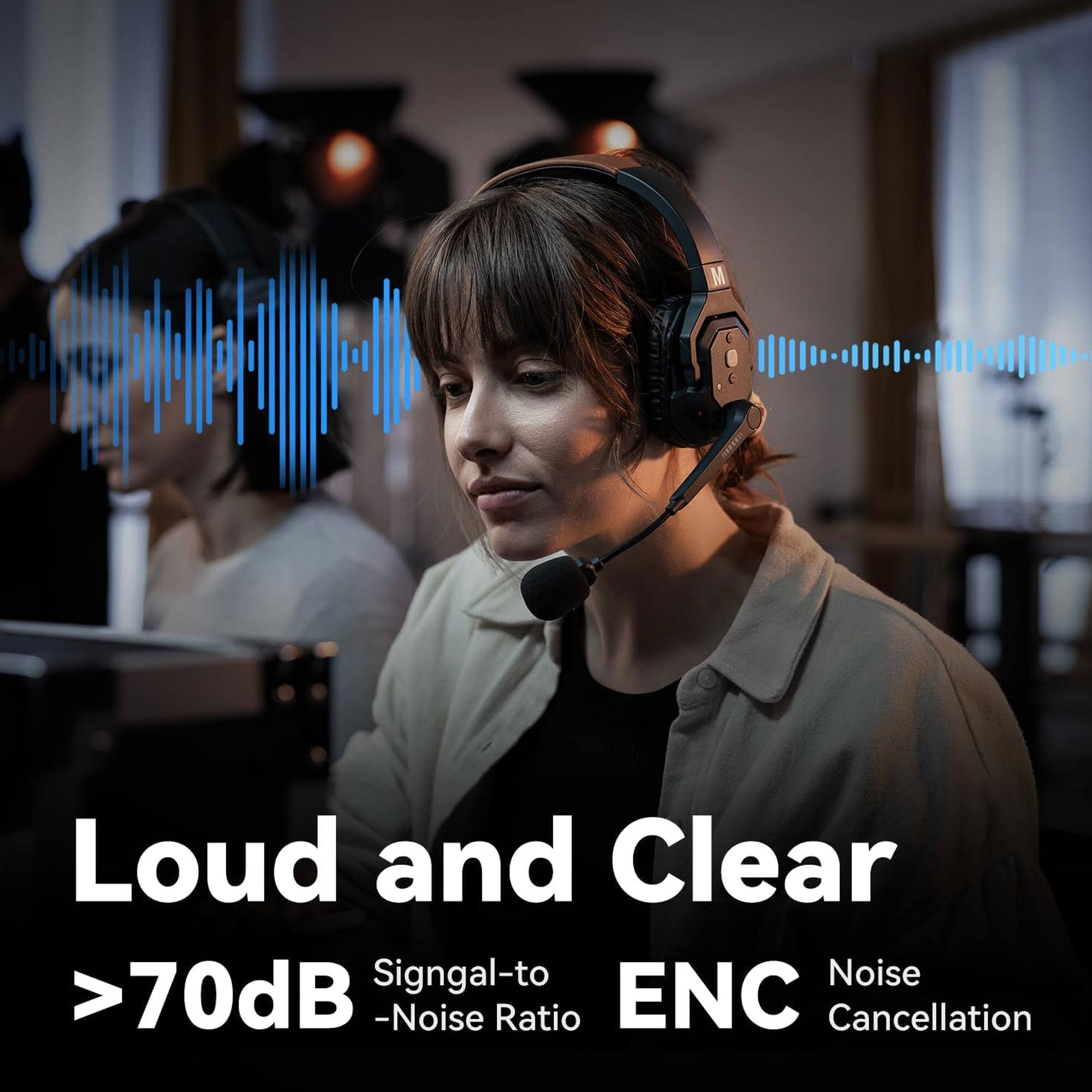 Loud and Clear  
>70dB  
Signal-to-Noise Ratio  
ENC  
Noise Cancellation