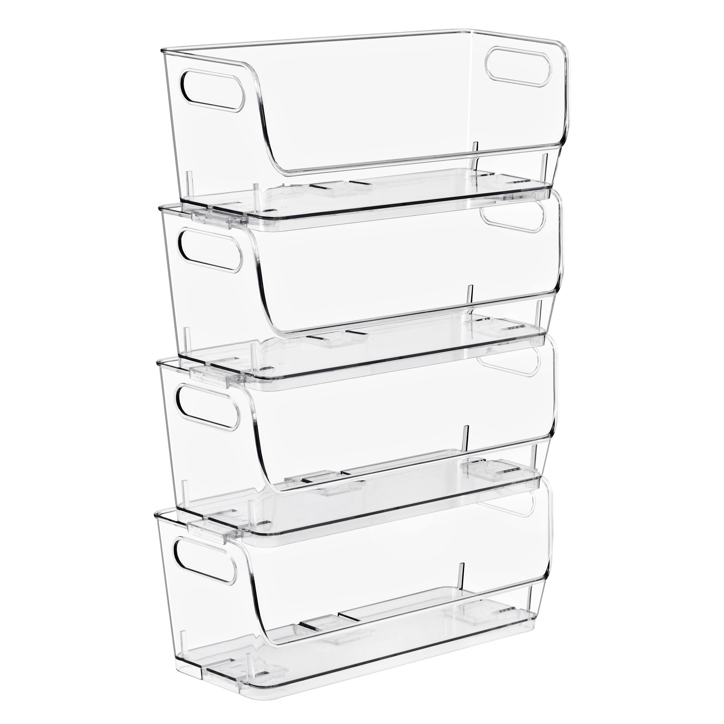 Alt View 10. Sorbus - Sorbus Stackable Storage Bins Open Front, Clear Stackable Storage Bins, Pantry Bins for Storage and Organization - Clear.