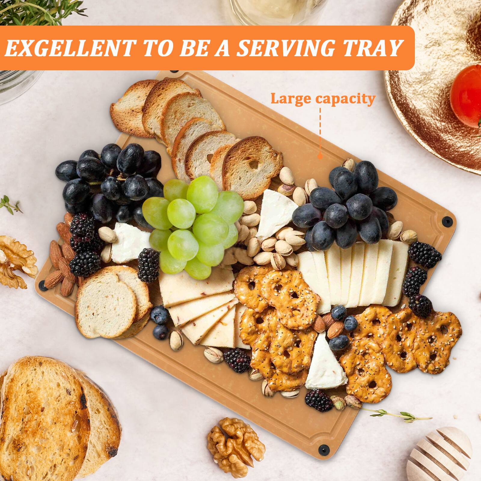 EXCELLENT TO BE A SERVING TRAY  
Large capacity