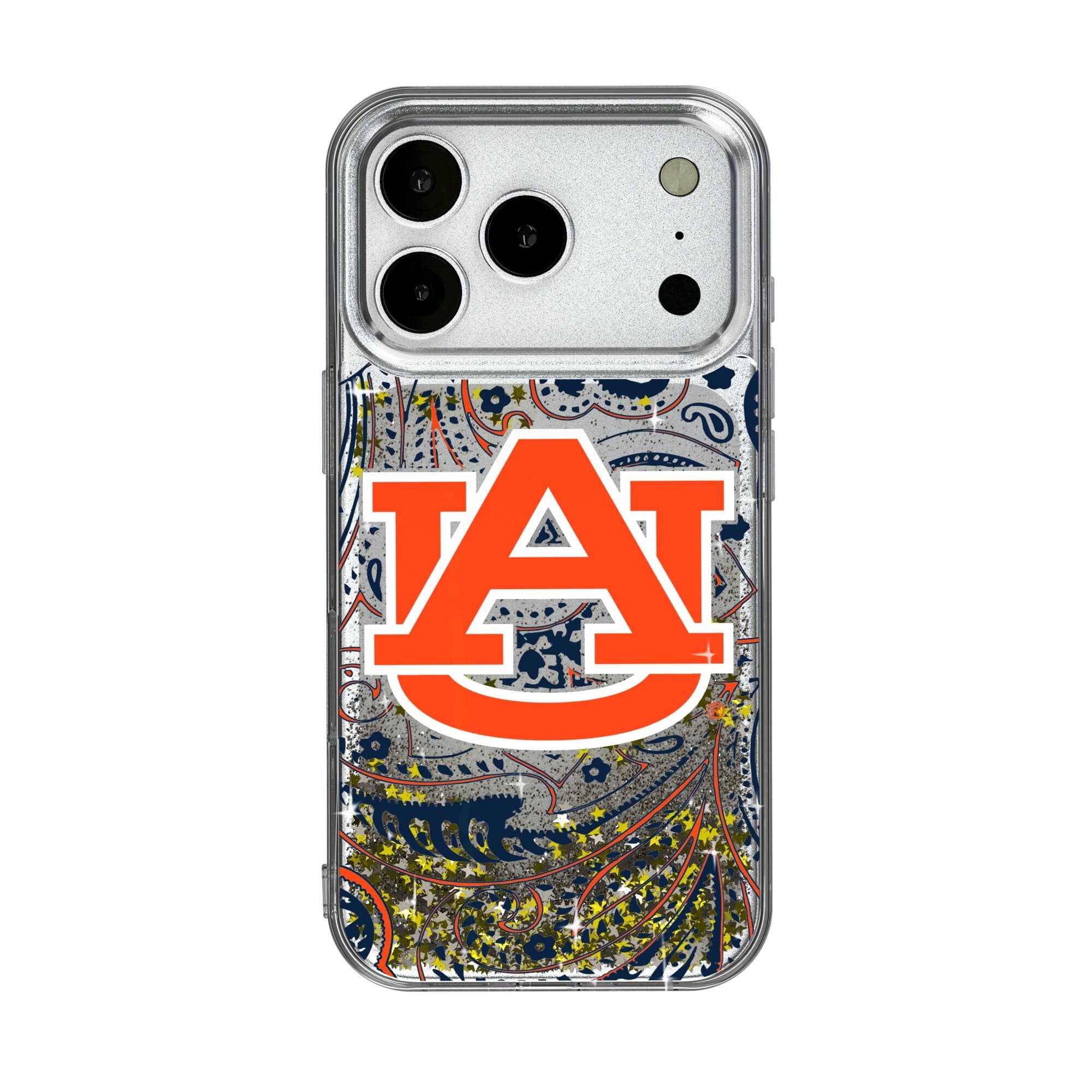 Photos - Case Glitter Keyscaper - NCAA - Auburn Tigers iPhone  Paisley Design  - 16 - Multicolor 3723668 