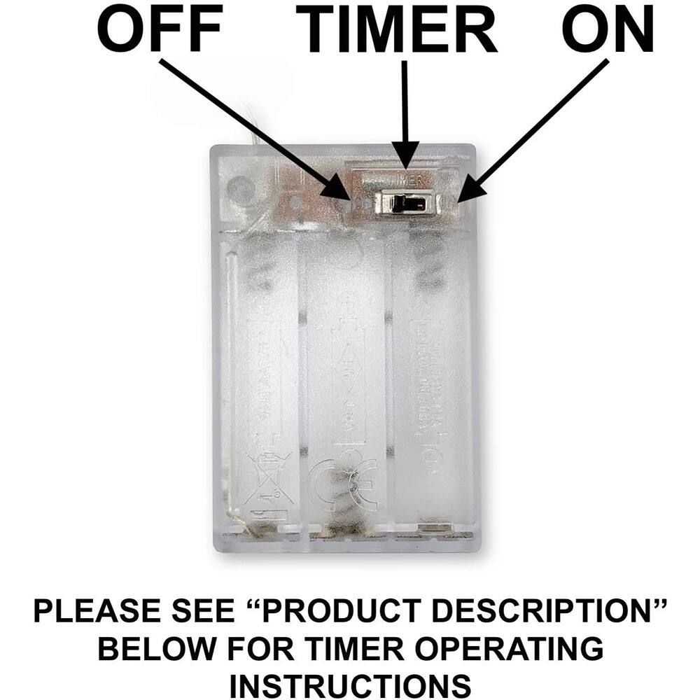 OFF TIMER ON

PLEASE SEE "PRODUCT DESCRIPTION" BELOW FOR TIMER OPERATING INSTRUCTIONS