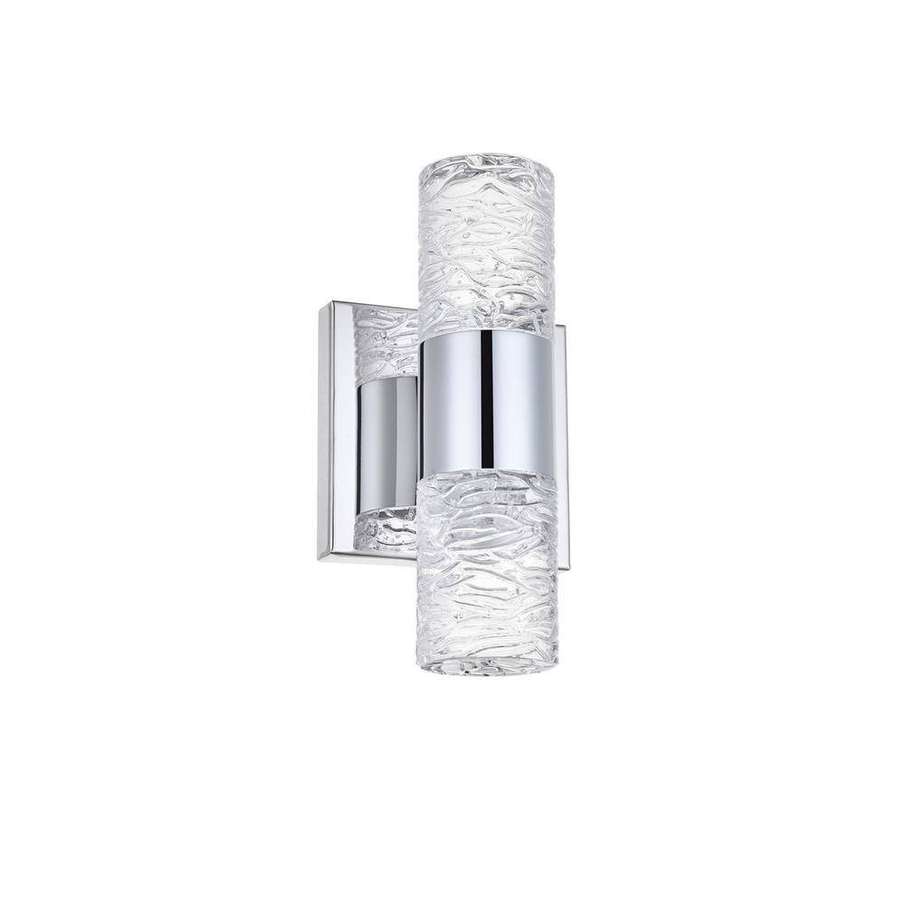 Alt View 3. Elegant Lighting - Vega 2 light Chrome LED Wall Sconce - Chrome.