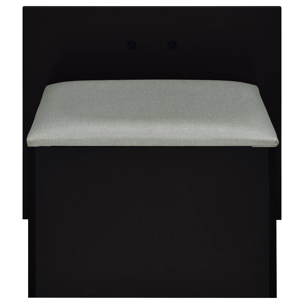 Alt View 9. Loheer - Loheer Black High Gloss Makeup Vanity with LED Mirror and Stool - Black.