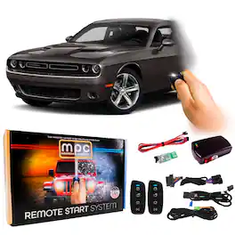 MPC - Remote Start Kit For Dodge Challenger 2018 | 2-Way Remotes | Plug and Play - Black