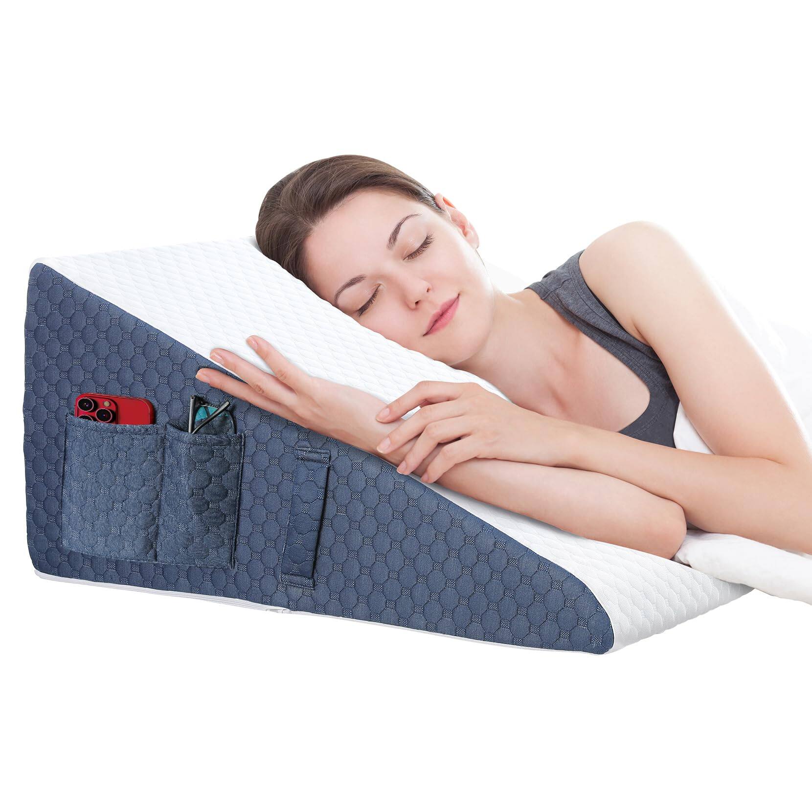 Alt View 1. Skar Audio - Wedge Pillow For Sleep Bed Acid Reflux Neck Memory Foam Top Removable Washable Cover Incline Improved - 4 Piece Wedge Set.
