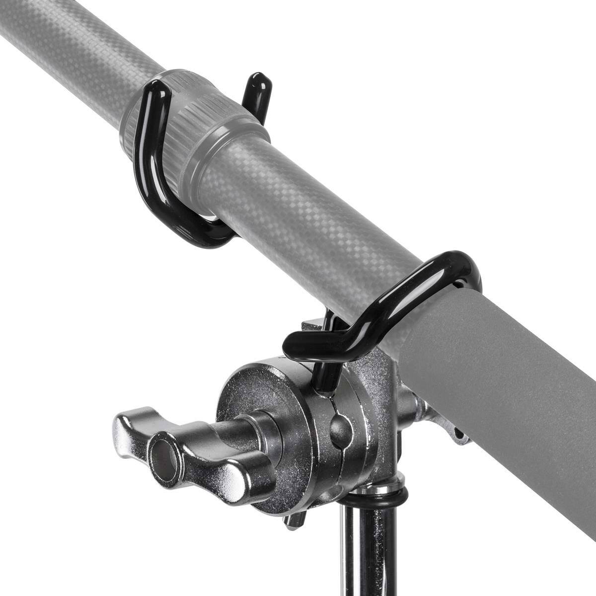 Alt View 6. Flashpoint - Flashpoint 10' C Stand on Turtle Base Kit, Chrome with Boom Pole Holder.