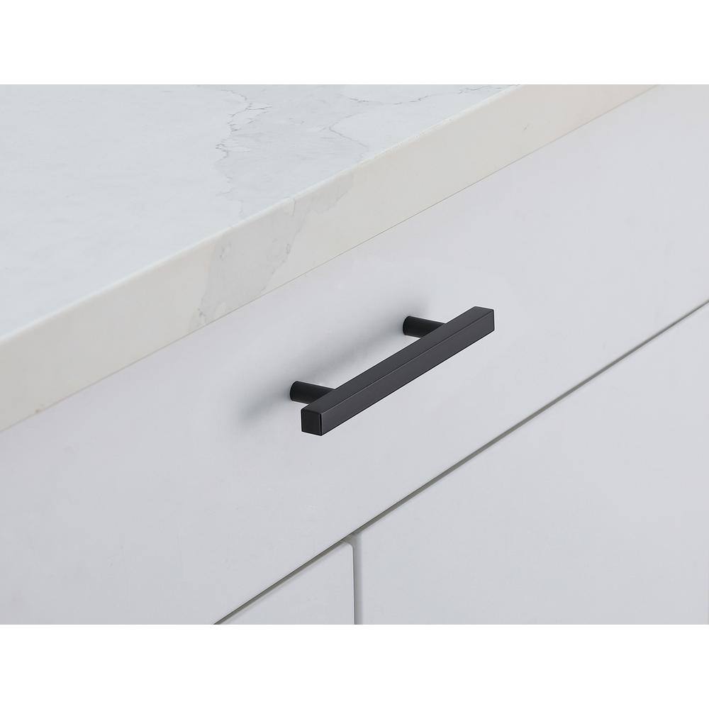 Alt View 1. Elegant Decor - Dior 4" Center to Center Matte Black Bar Pull Multipack (set of 10) - Matte Black.