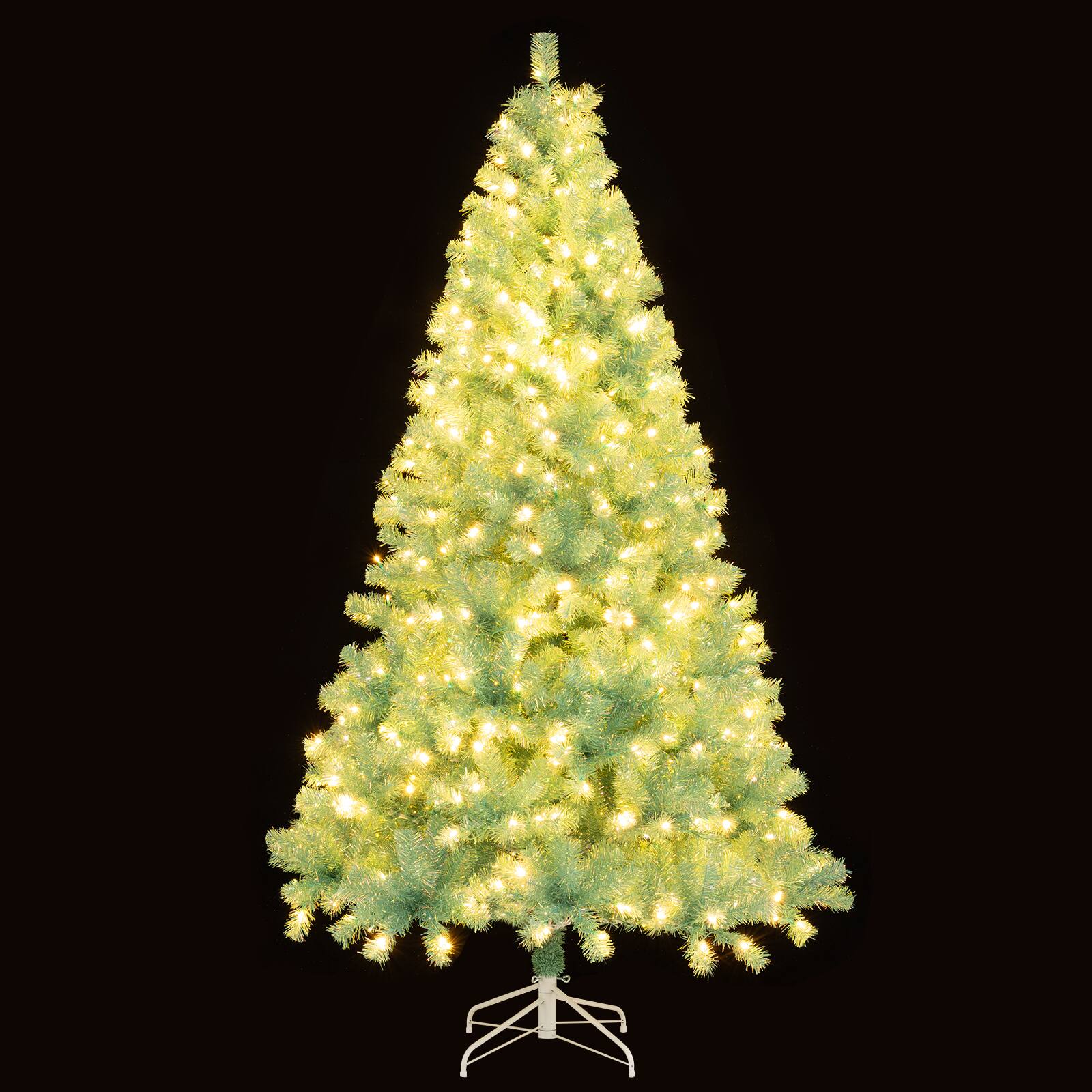 Alt View 9. Gymax - Gymax 7.5 FT Pre-Lit Tinsel Christmas Tree Artificial Xmas Tree w/ 1300 Lush Branch Tips Fruit Green - Green.