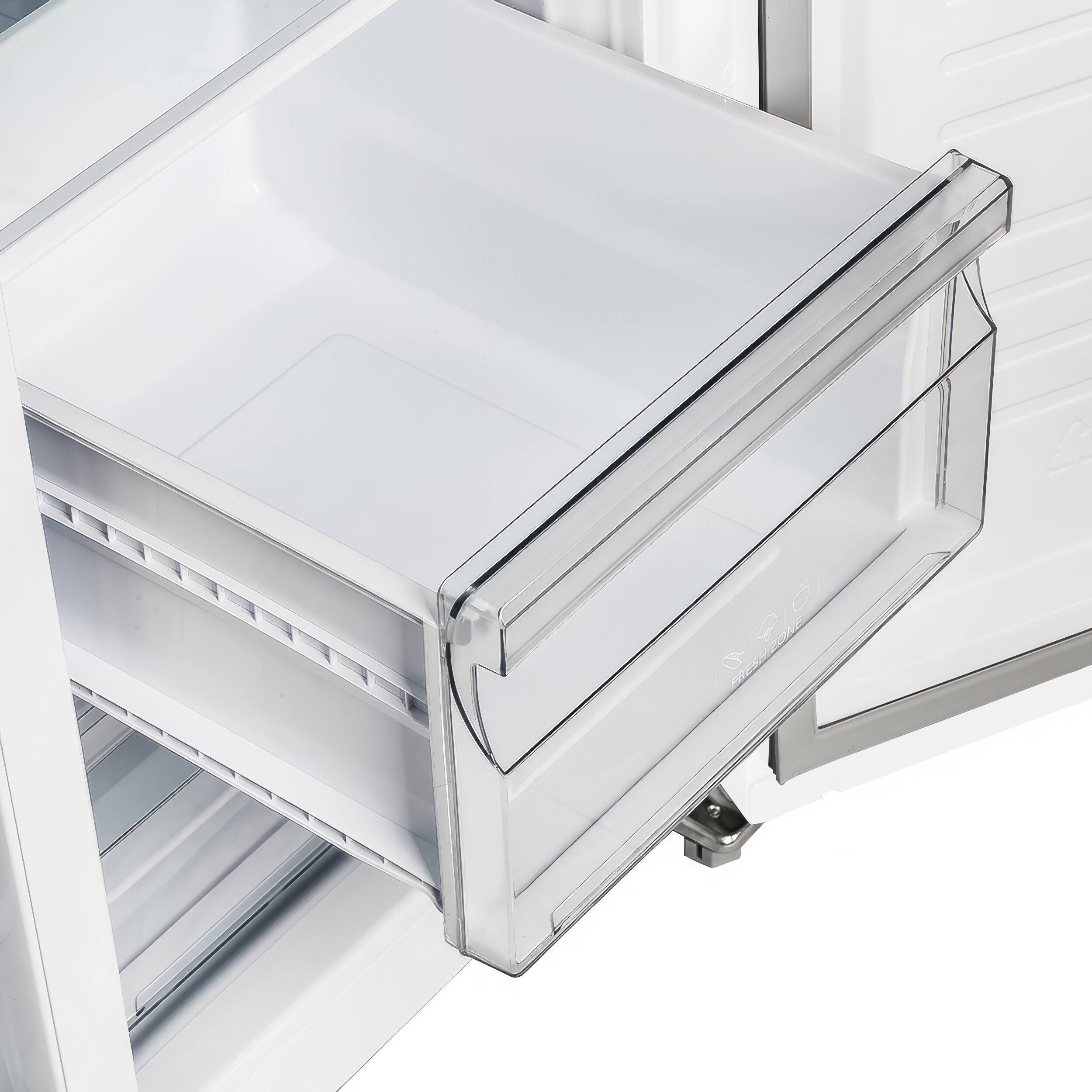 Alt View 8. Forno Appliances - Salerno 15.6 Cu. Ft. Freestanding Counter-Depth Side-by-Side Refrigerator with Customizable Handles in Antique Brass - White.