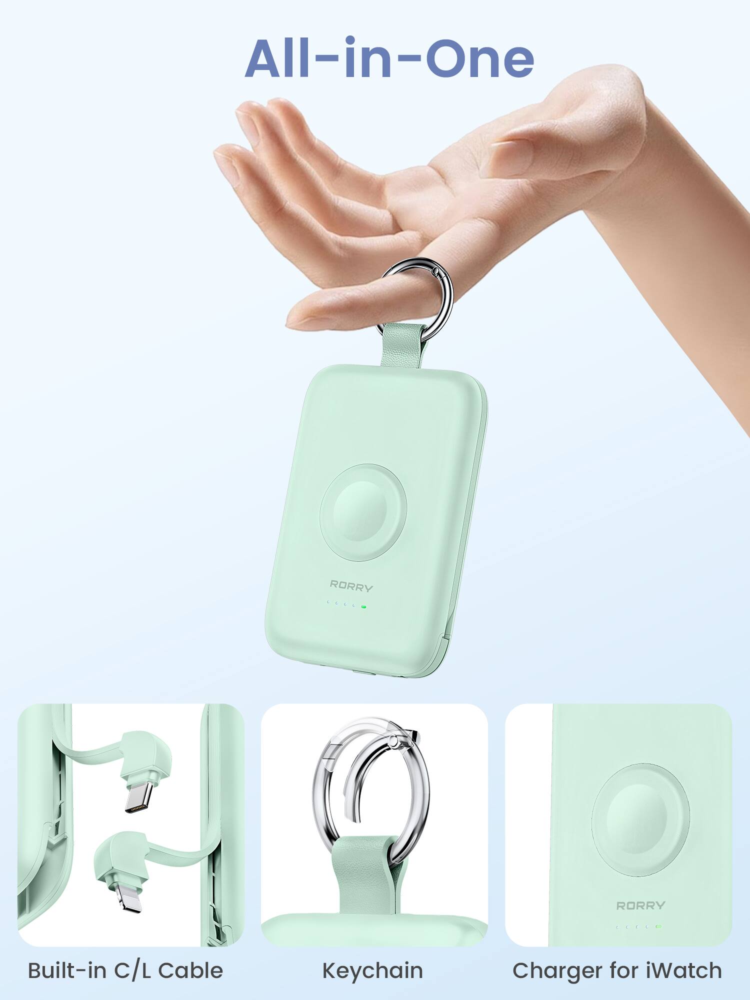 All-in-One

RORRY COCAN BMP LEECO RORRY Built-in C/L Cable Keychain Charger for iWatch