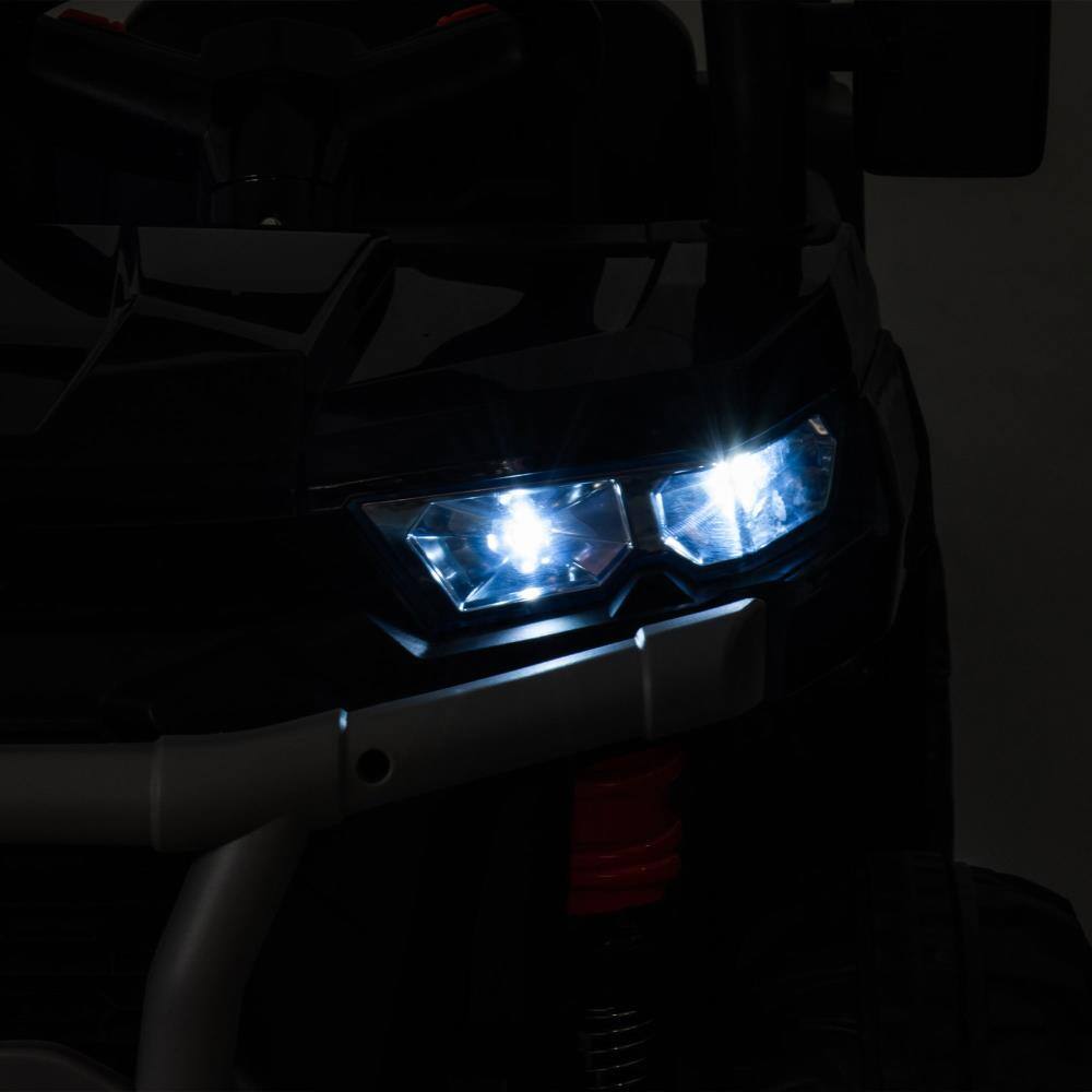 Back. BreeBe - 24V 2-Seater Kids Ride On UTV Dump Truck w/ 2x200W Motors, Dump Bed, Remote Control, Non-Slip Tires, Boys & Girls - Pink.