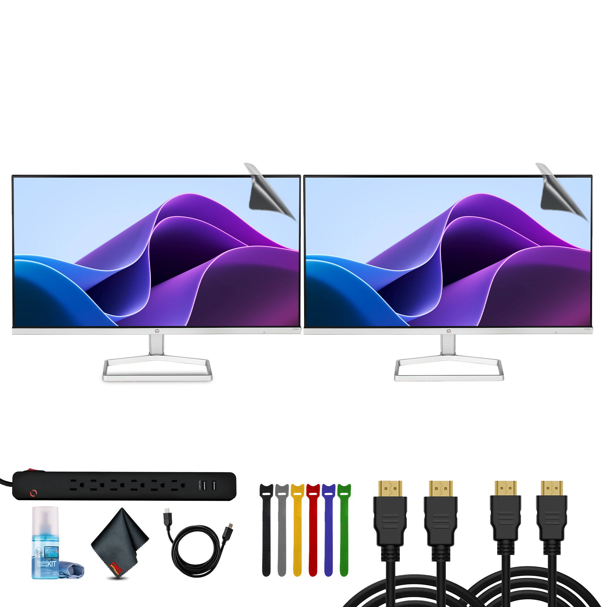 Front. HP - HP 524SF 24" 16:9 FHD 1080p IPS Slim Monitor Bundle.