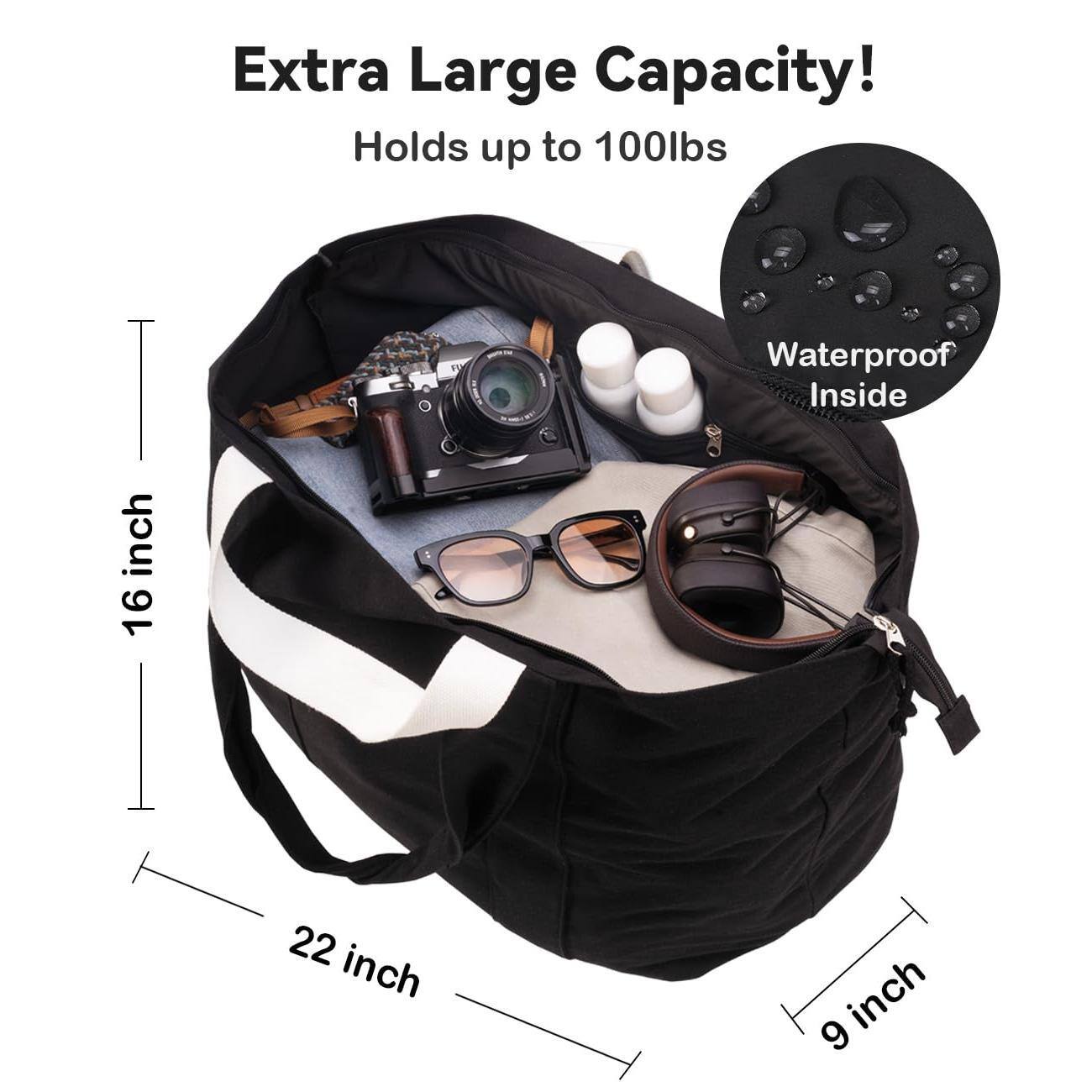 Extra Large Capacity!  
Holds up to 100lbs  

Waterproof Inside  

16 inch  
22 inch  
9 inch