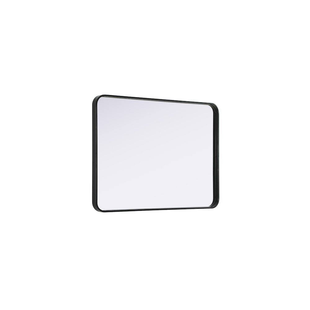 Alt View 1. Elegant Decor - Contour Metal Rectangle Mirror 27x36 in Black - Black.