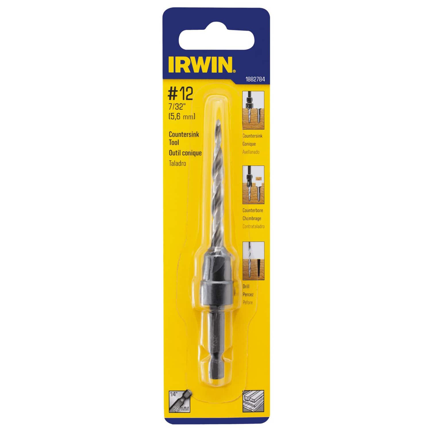 Irwin - 7/32 in. D High Speed Steel Countersink 1 pc