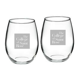 Jardine - Saint Rose Golden Knights 21oz. 2-Piece Stemless Wine Glass Set - Multicolor