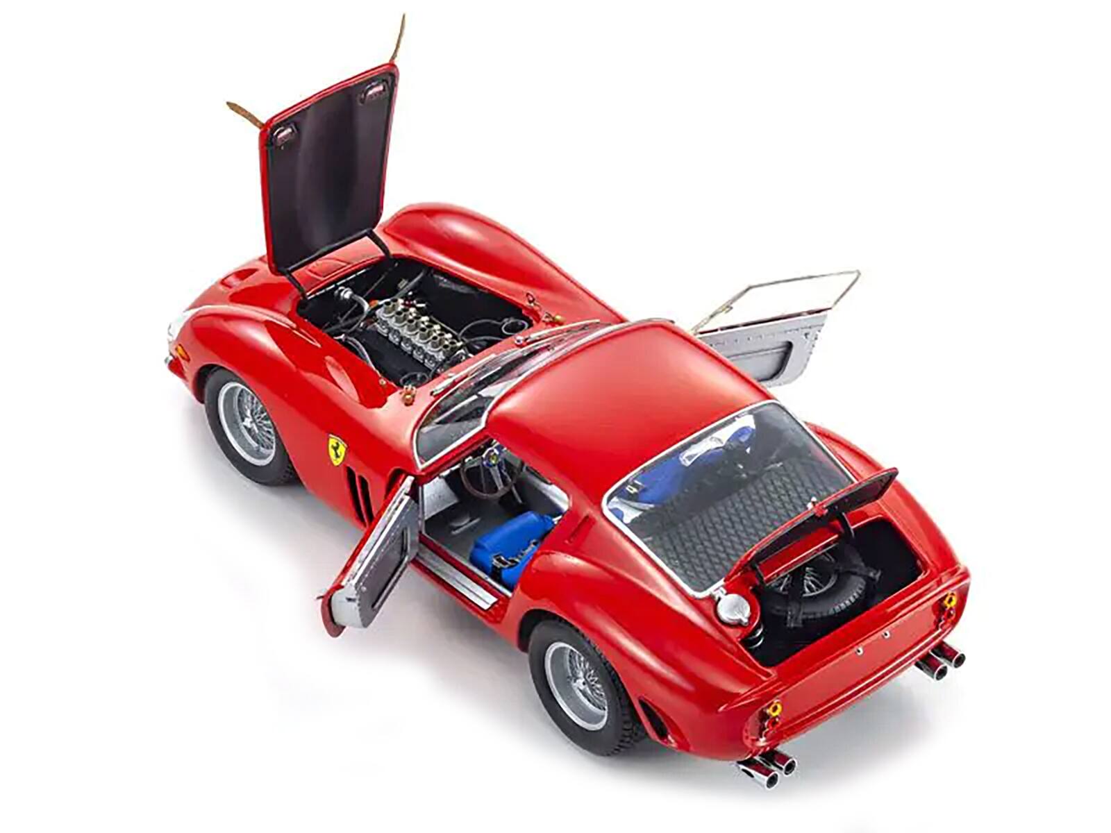 Angle. Kyosho - Ferrari 250 GTO Race Red 1/18 Diecast Model Car by Kyosho - Red.
