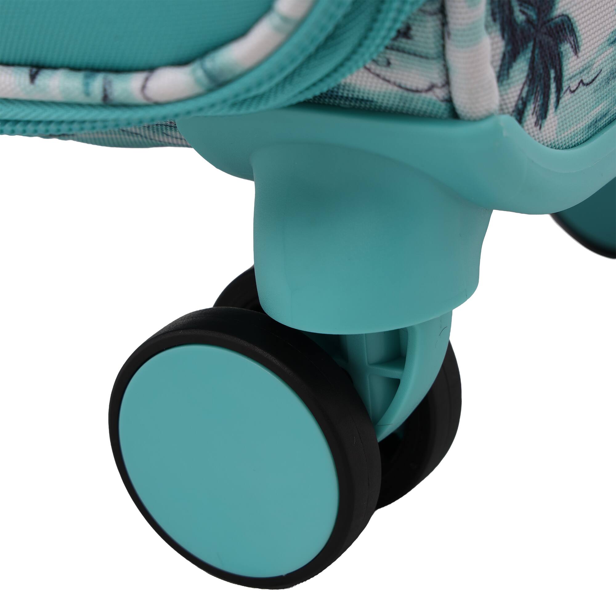 Alt View 5. Tommy Bahama - Palm Print 26" Expandable Softside Spinner - Aqua.