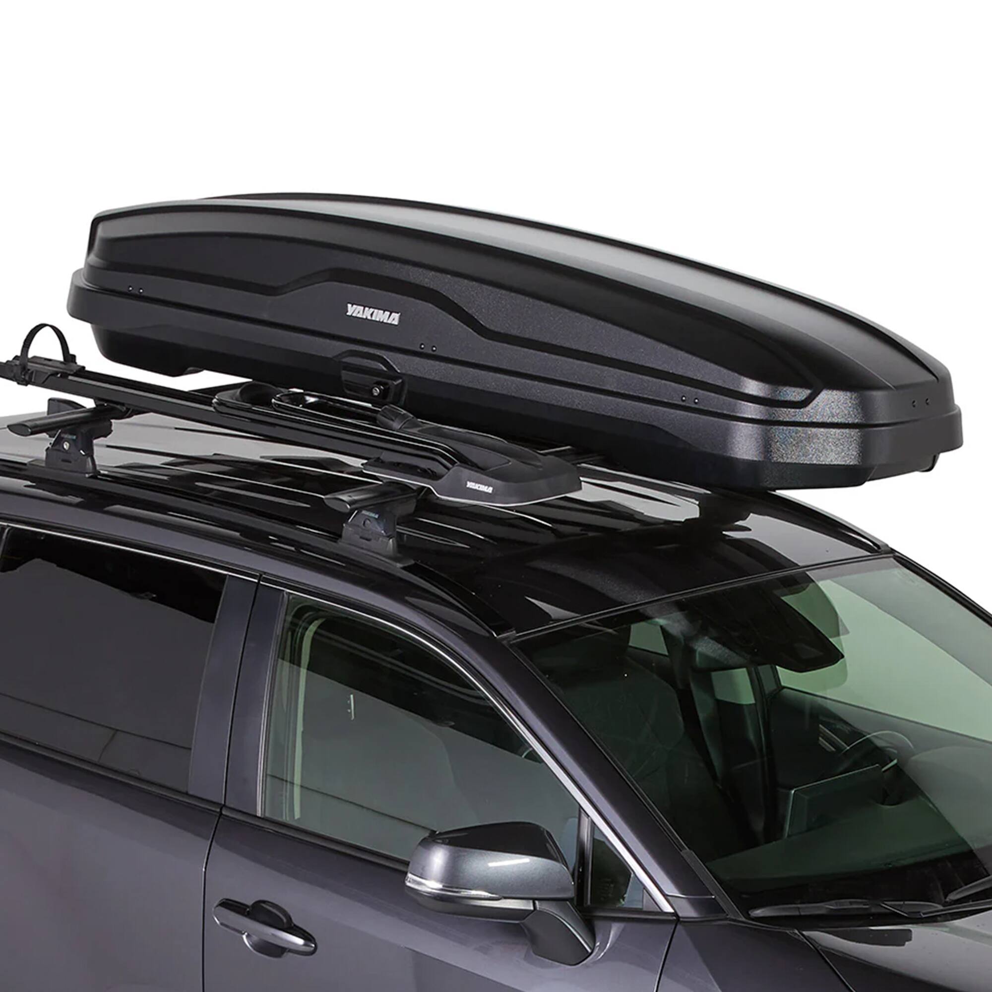 Alt View 8. Yakima - Yakima SkyBox NX Skinny 12 Rooftop Cargo Box, Fits StreamLine Crossbar, Black - black.