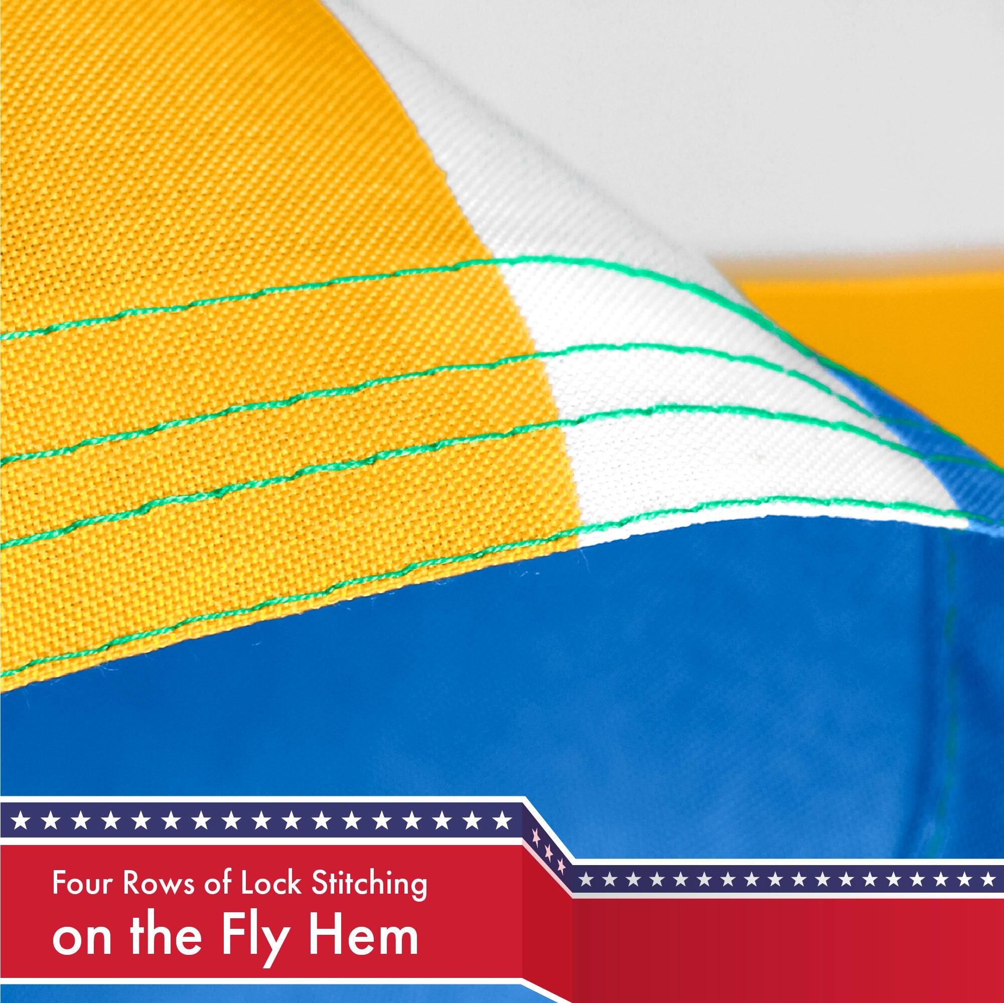 Four Rows of Lock Stitching on the Fly Hem