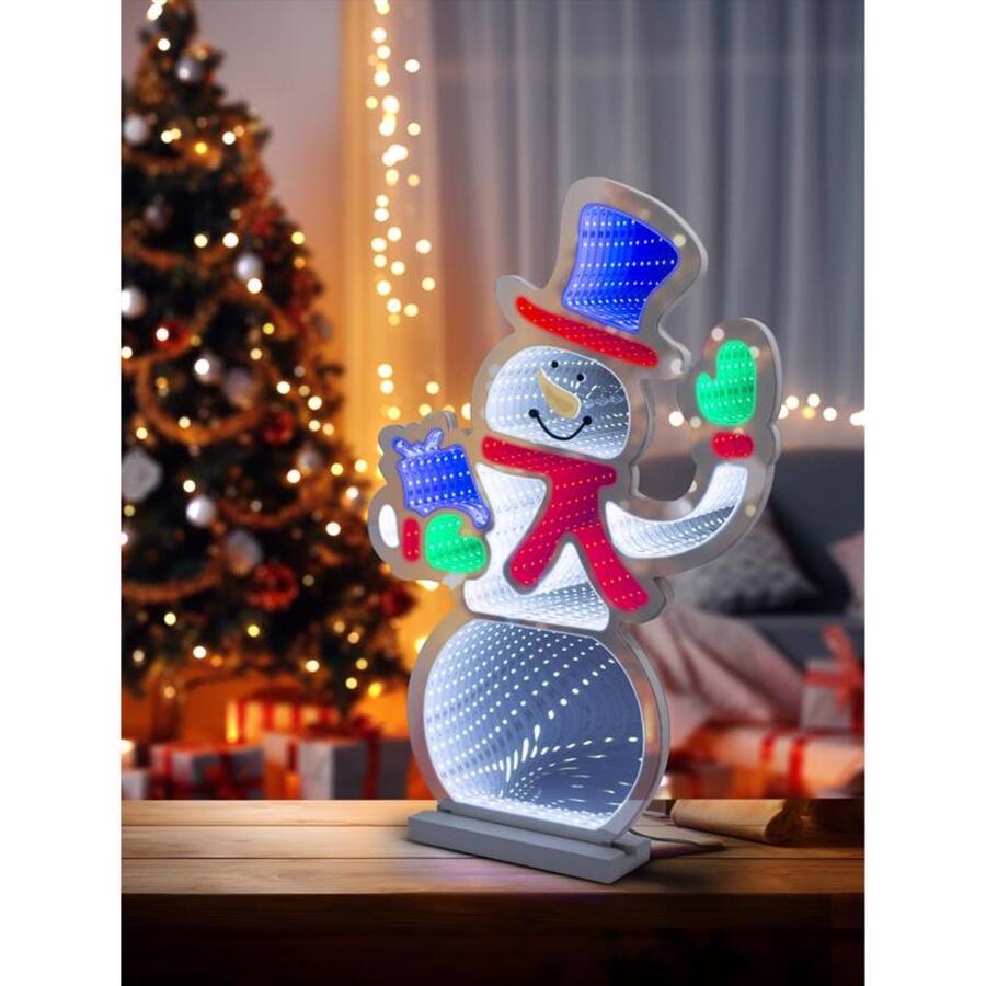 Multi Color Led Snowman Celebrations LED Multi Snowman Animated Decor 21.65 in. (Case of 4 ...