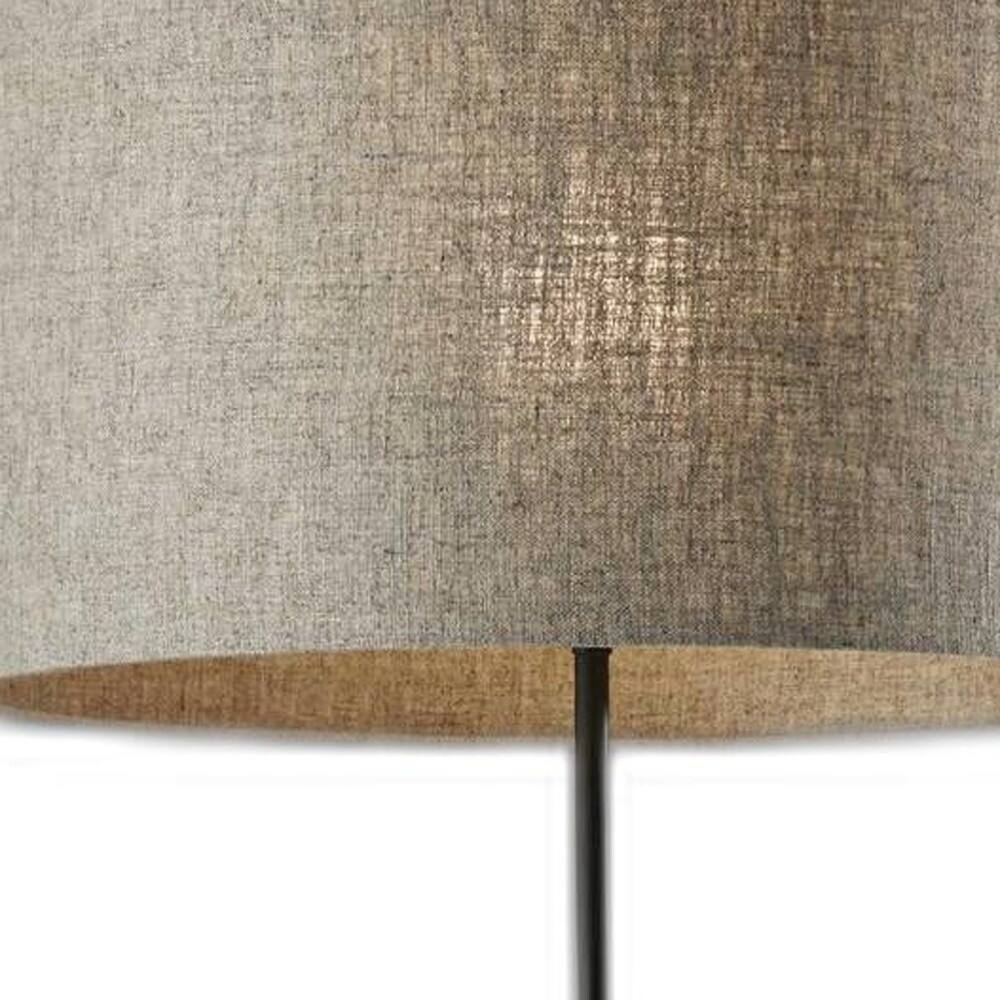 Alt View 1. Hivvago - Hivvago 63 Inch Beige And Black Floor Lamp With Beige Fabric Drum Shade - Beige, Black.