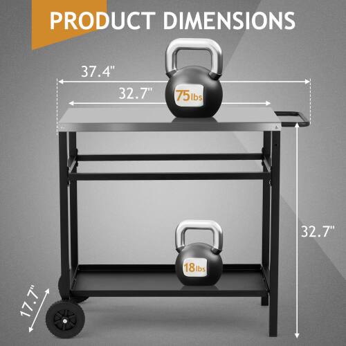 PRODUCT DIMENSIONS

- 37.4"
- 32.7"
- 75 lbs
- 32.7"
- 17.7"
- 18 lbs